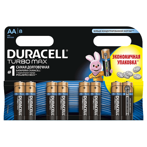 Батарейка АА LR6-8BL Duracell Turbo