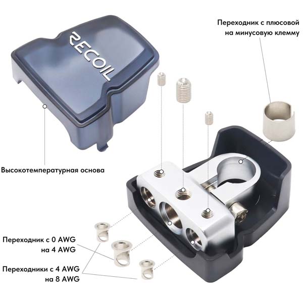 Клеммы аккумуляторные Recoil PBT-1024 