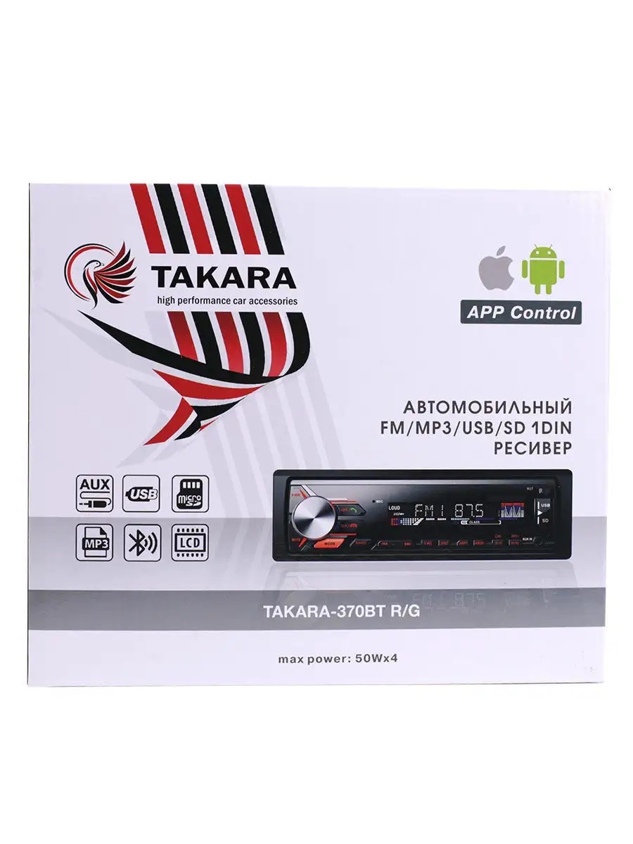 1-DIN USB/SD-ресиверы (без CD) TAKARA TFP-370R BT 