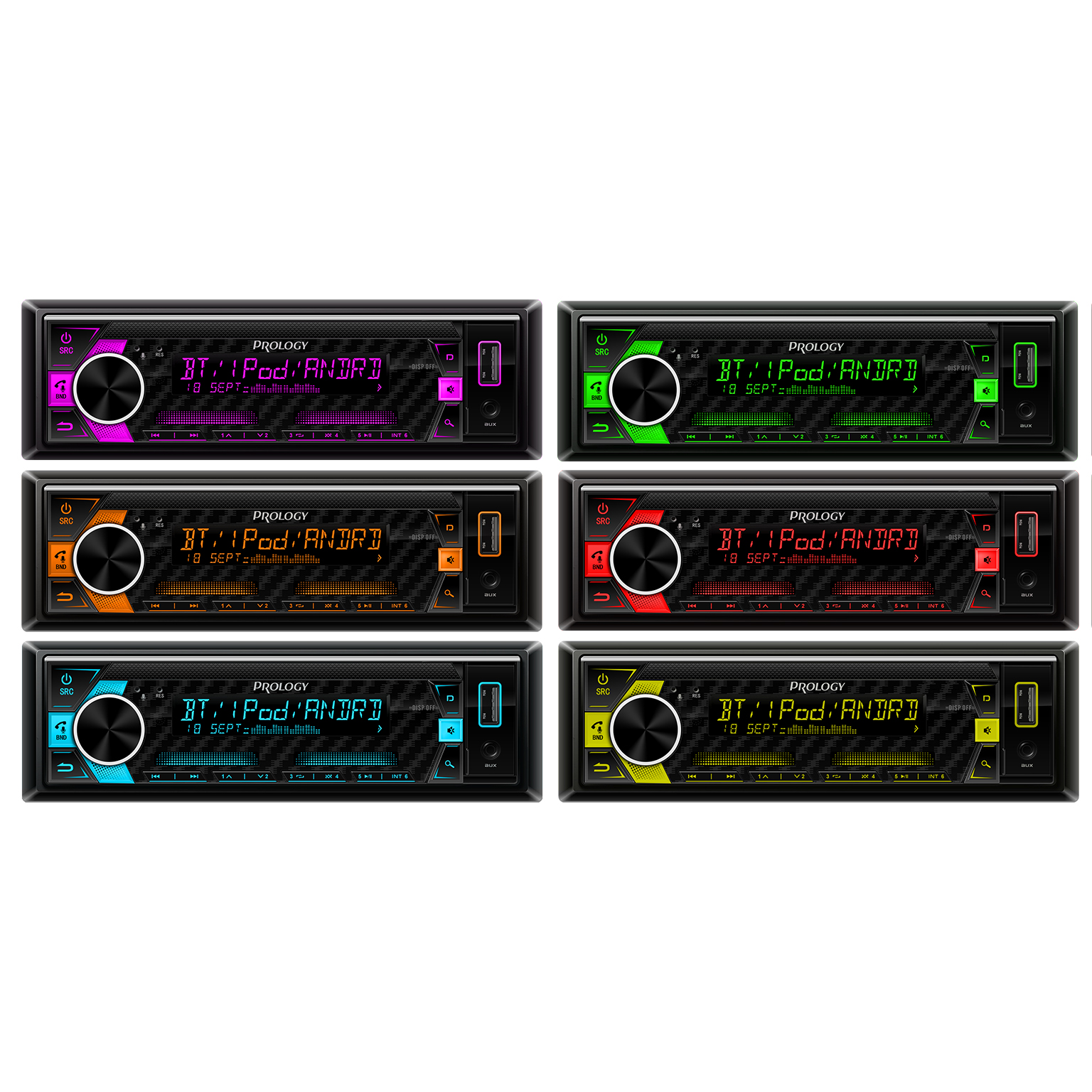 1-DIN USB/SD-ресиверы (без CD) Prology CMD-300 