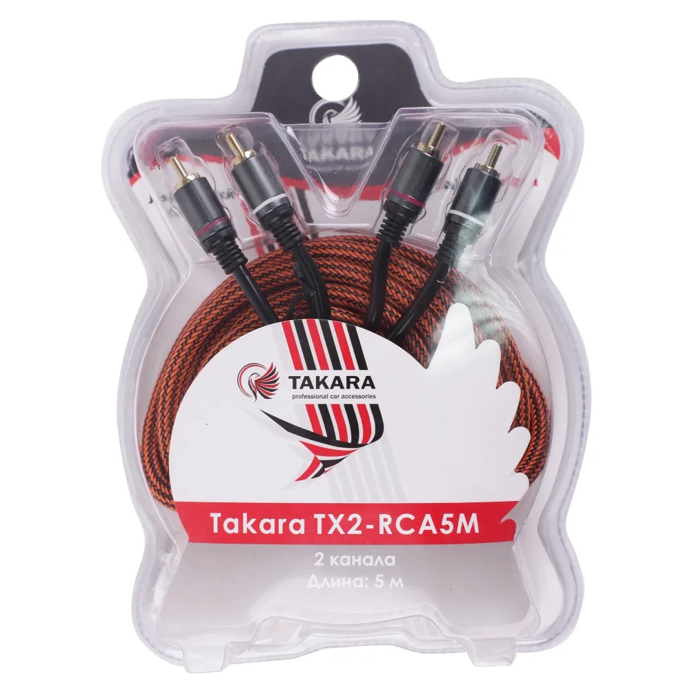 Кабели межблочные (RCA), AUX, HDMI, RCA разъёмы TAKARA TX2-RCA5M 