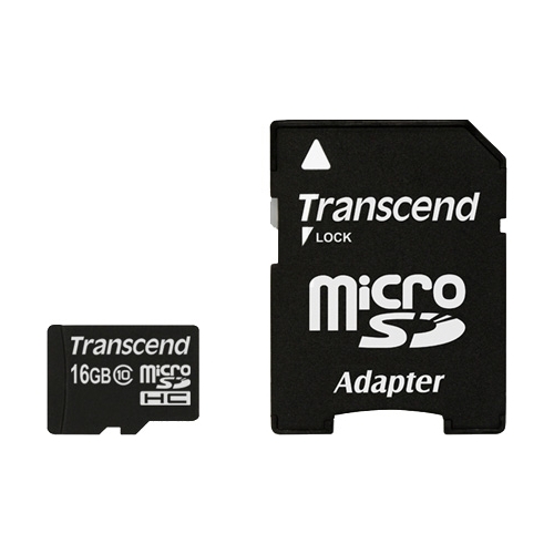 Карты памяти SD Transcend MicroSD 16Gb (SD adapter ) TS16GUSDHC10