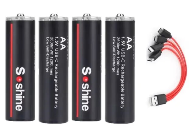 Аккумуляторы. Зарядные устройства Soshine АА Li-ion 1750mAh