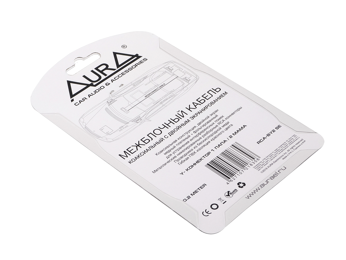 Кабели межблочные (RCA), AUX, HDMI, RCA разъёмы AurA RCA-BY2 SE 