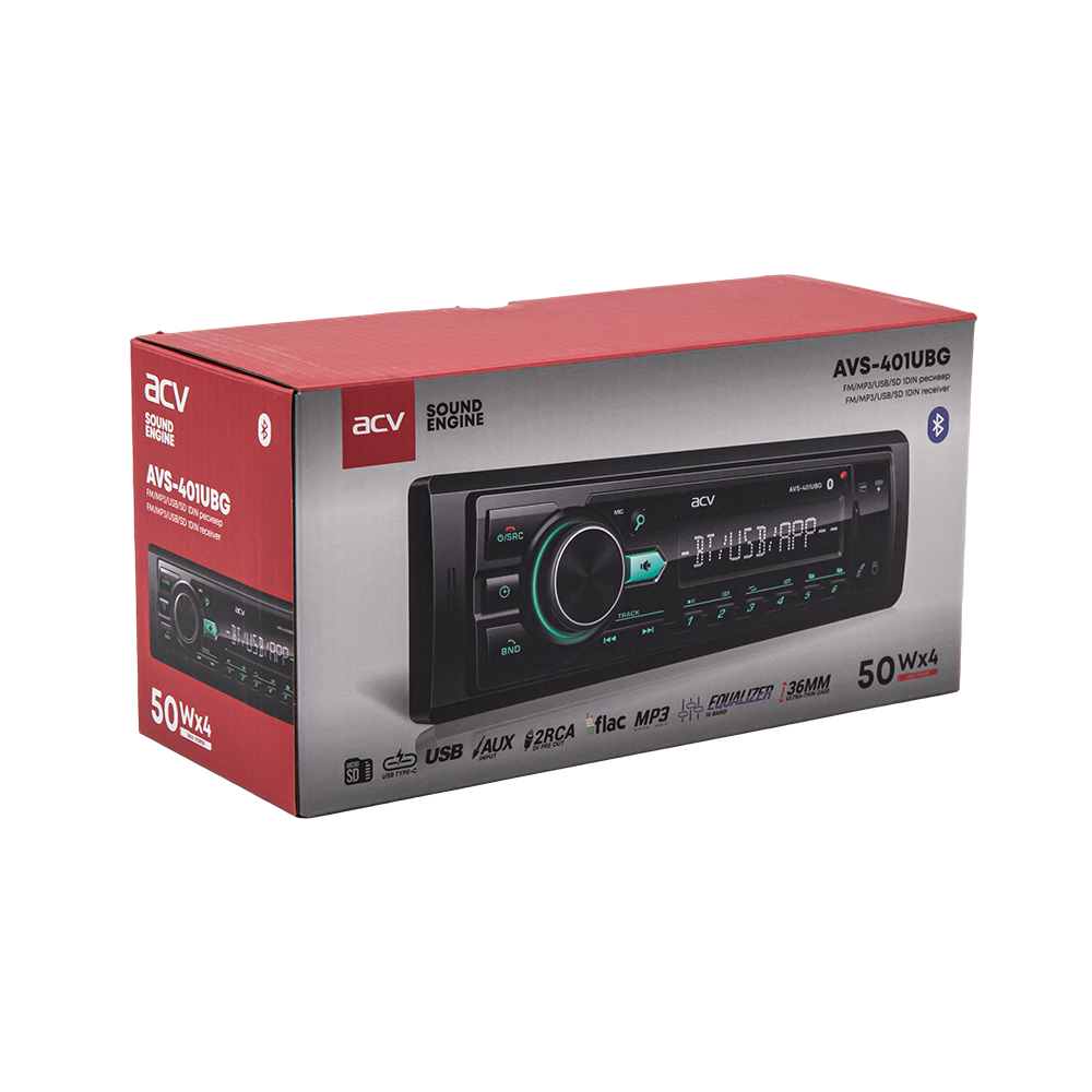 1-DIN USB/SD-ресиверы (без CD) ACV AVS-401UBG 