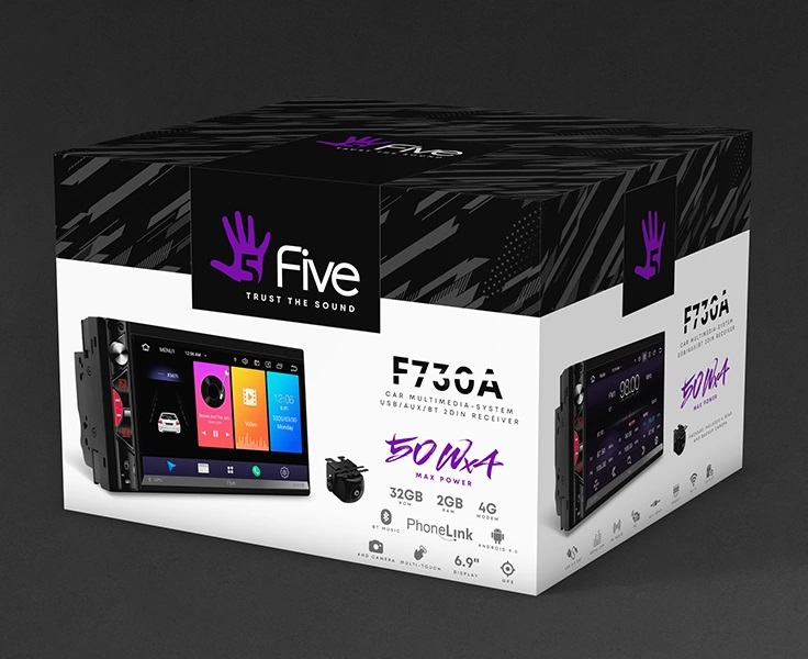 2-DIN ресиверы с навигацией FIVE F730A 