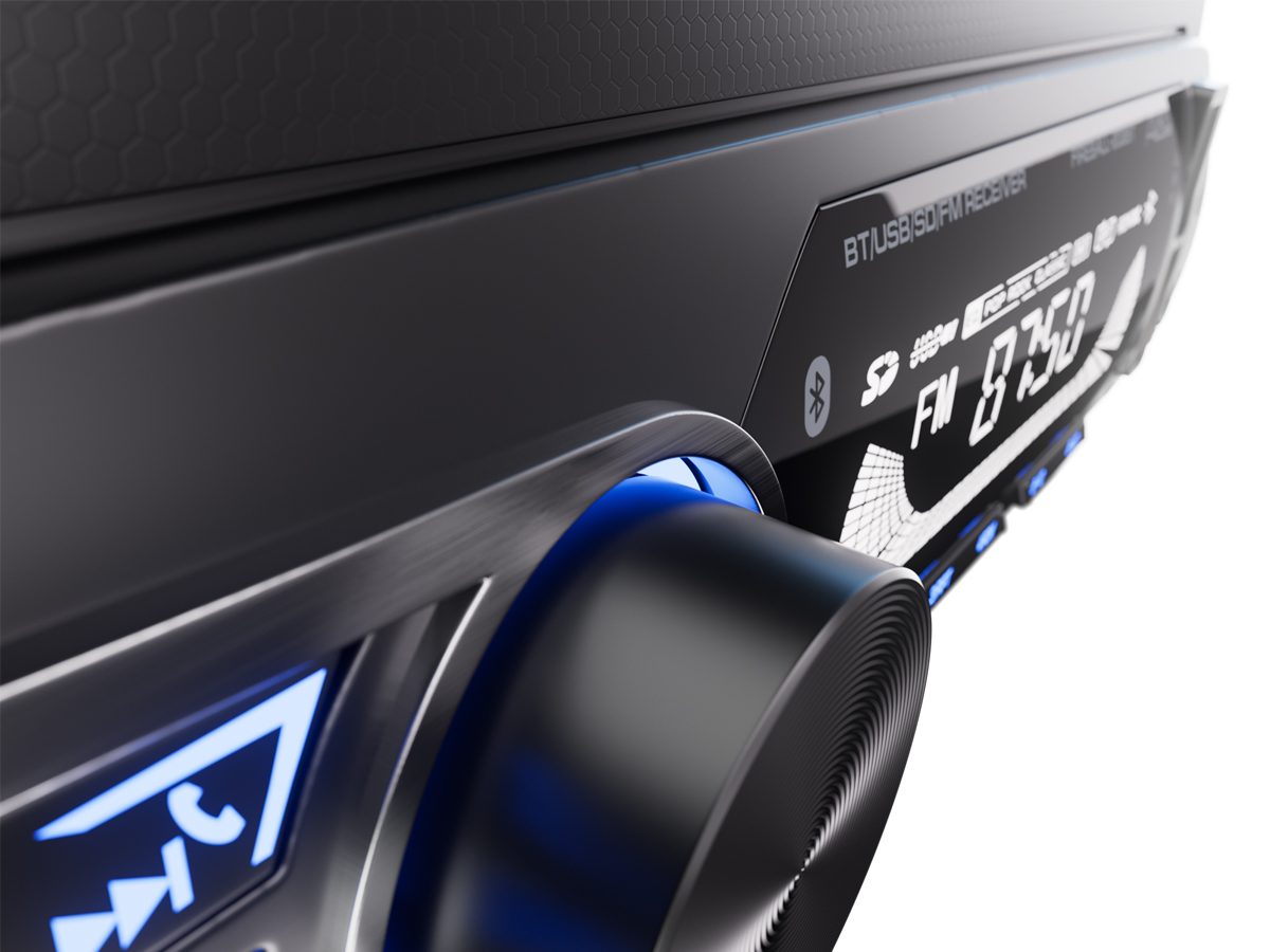 1-DIN USB/SD-ресиверы (без CD) AurA FIREBALL-202BT 