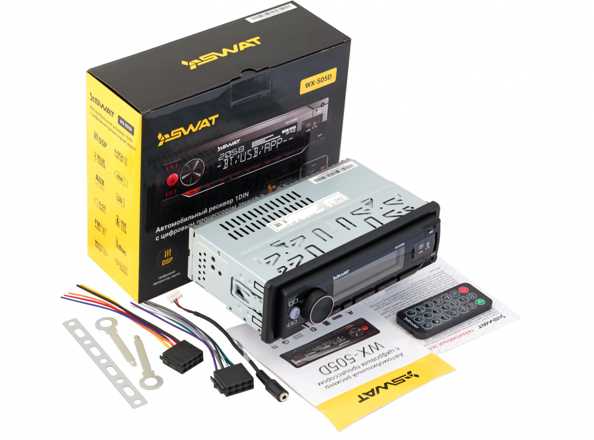 1-DIN USB/SD-ресиверы (без CD) Swat WX-505D 