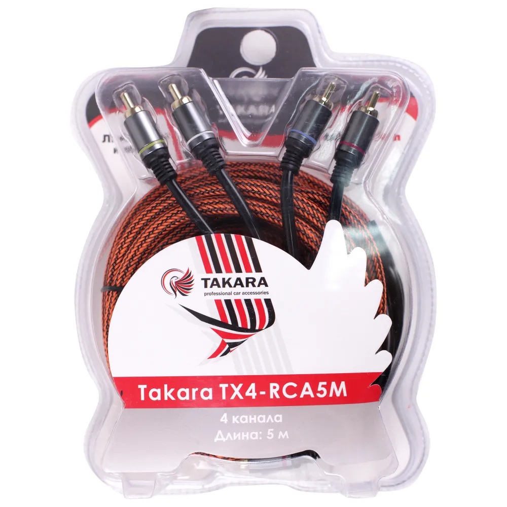 Кабели межблочные (RCA), AUX, HDMI, RCA разъёмы TAKARA TX4-RCA5M 