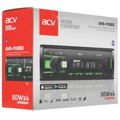 1-DIN USB/SD-ресиверы (без CD) ACV AVS-918BG 