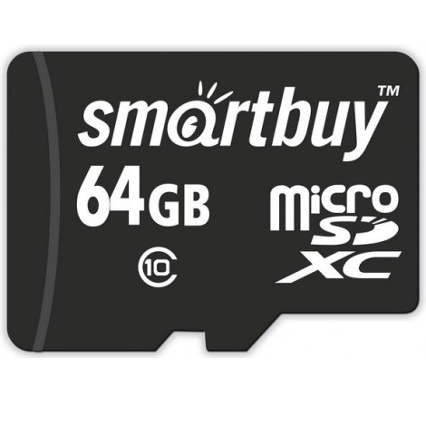 Карты памяти SD Smartbuy MicroSDHC 64Gb Class 10 ( БЕЗ адаптера SD)