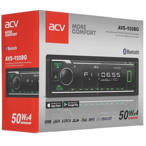 1-DIN USB/SD-ресиверы (без CD) ACV AVS-920BG 
