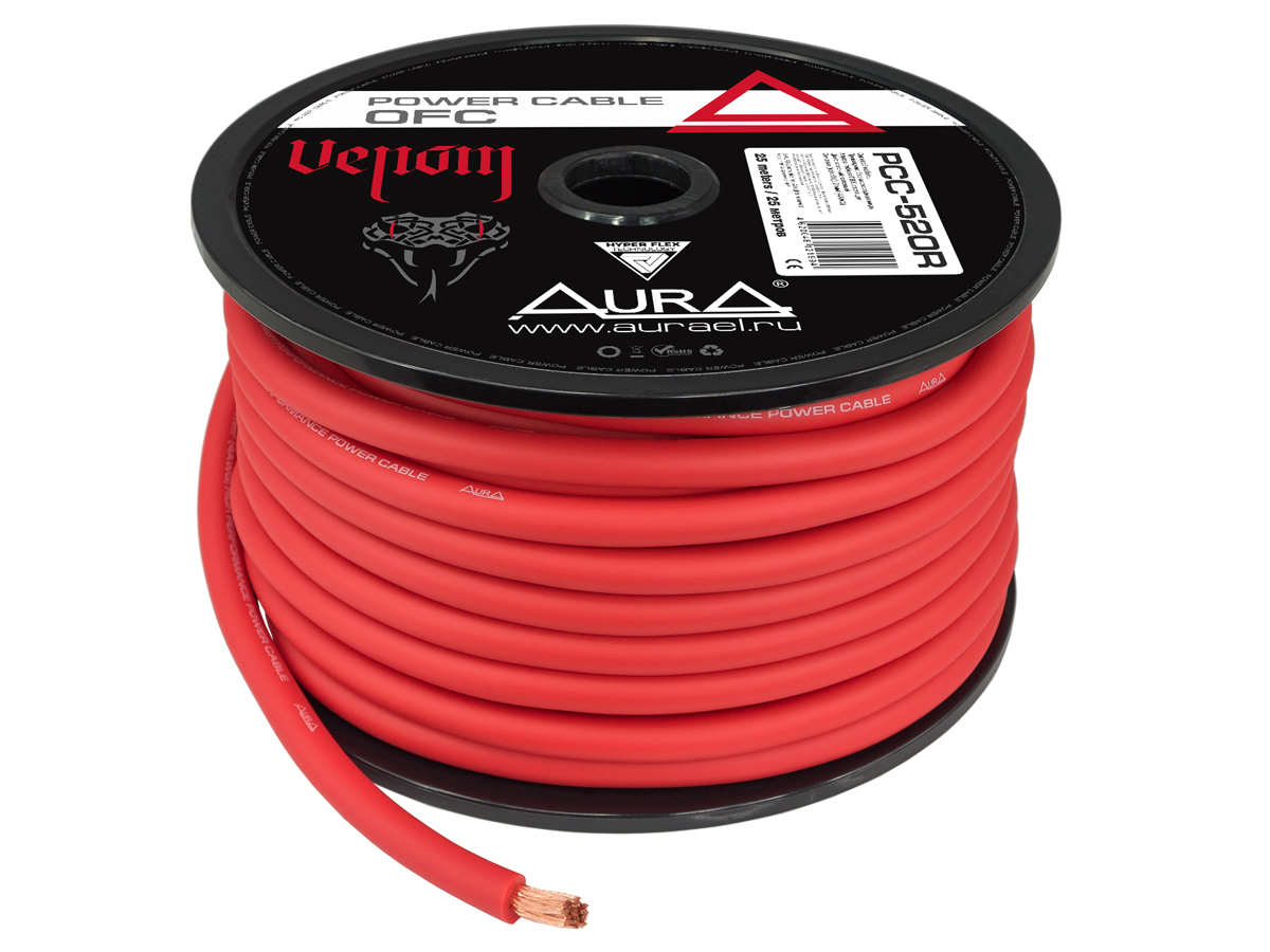 Кабели силовые, разъемы. Крепеж для кабеля. AurA PCC-520R 