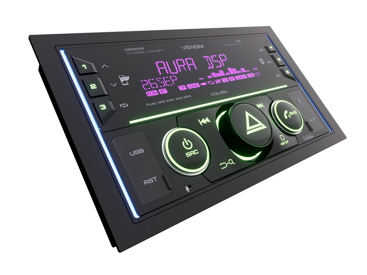 2-DIN DVD/MP3 ресиверы AurA VENOM-D868DSP 