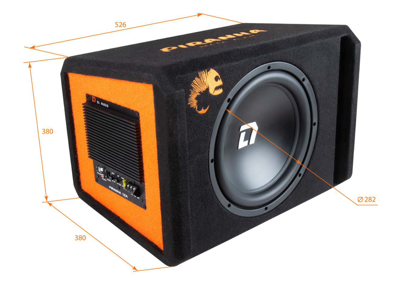 Cабвуферы корпусные активные DL Audio Piranha 12A V2 Black 