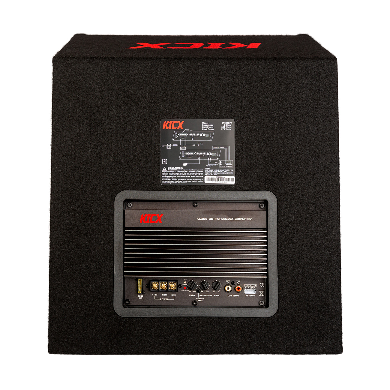 Cабвуферы корпусные активные KICX GT305BPA 