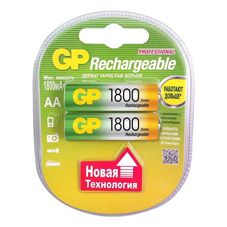Аккумуляторы. Зарядные устройства GP АА R6 GP 1800mAh
