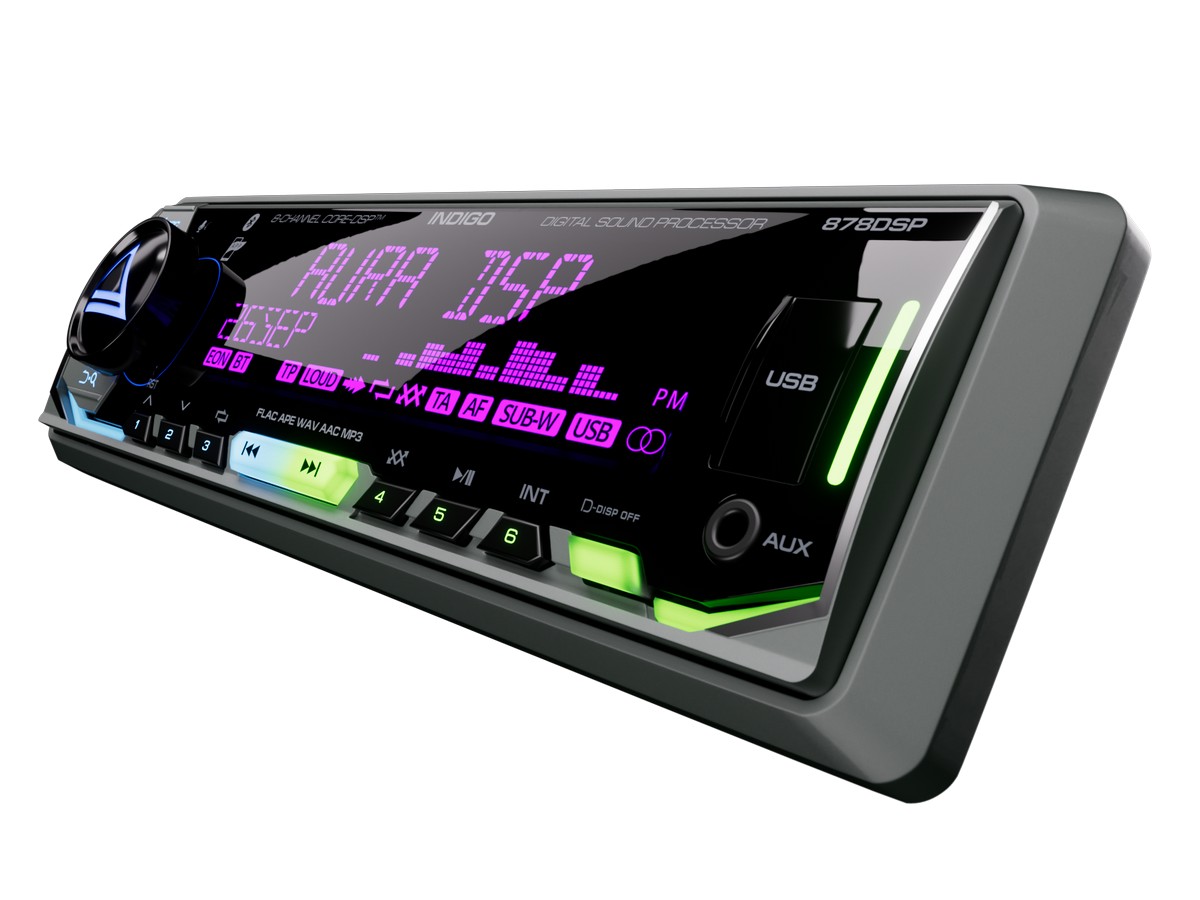1-DIN USB/SD-ресиверы (без CD) AurA INDIGO-878DSP 
