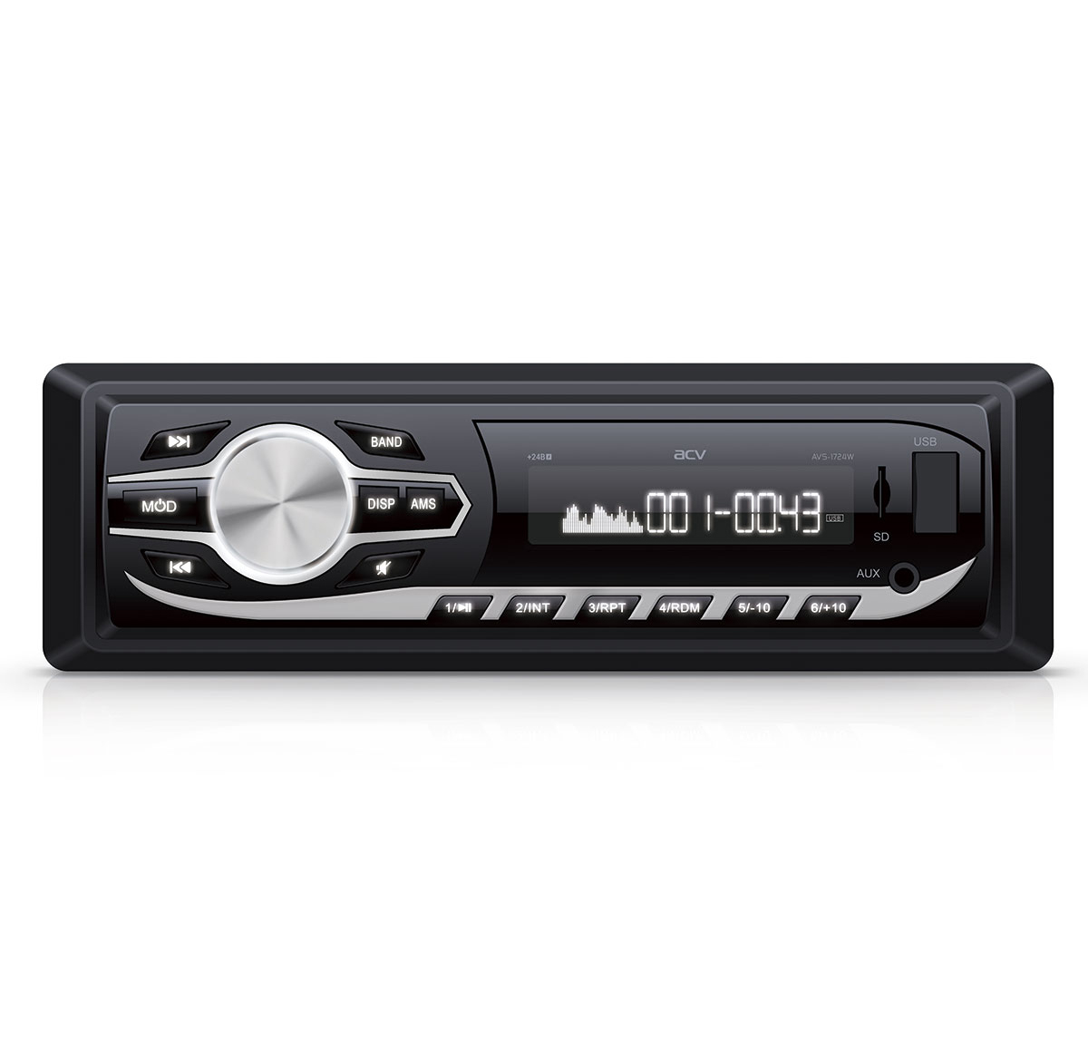 1-DIN USB/SD-ресиверы (без CD) ACV AVS-1724W 