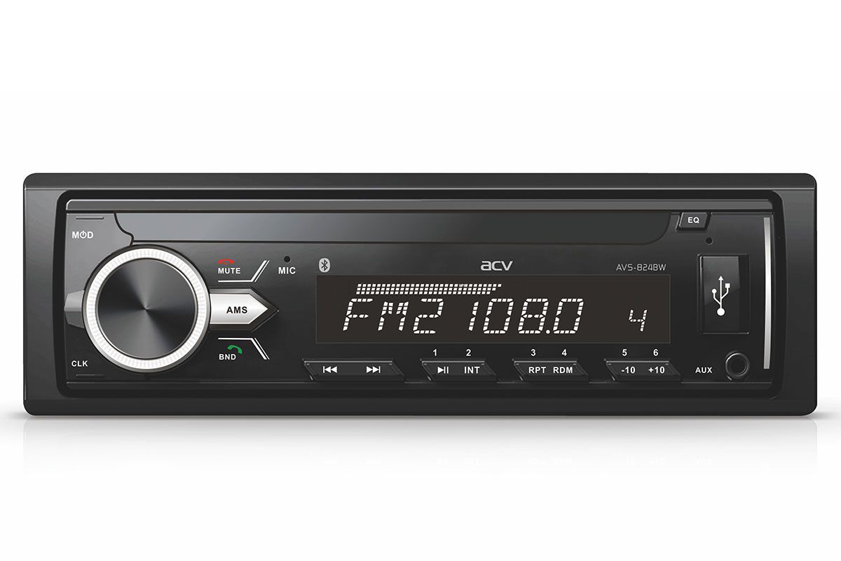 1-DIN USB/SD-ресиверы (без CD) ACV AVS-824BW 