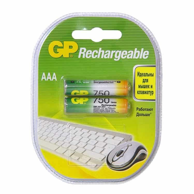 Аккумуляторы. Зарядные устройства GP ААA R03 GP 750mAh