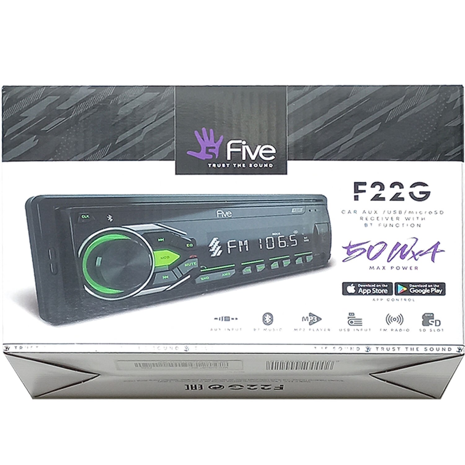 1-DIN USB/SD-ресиверы (без CD) FIVE F22G 