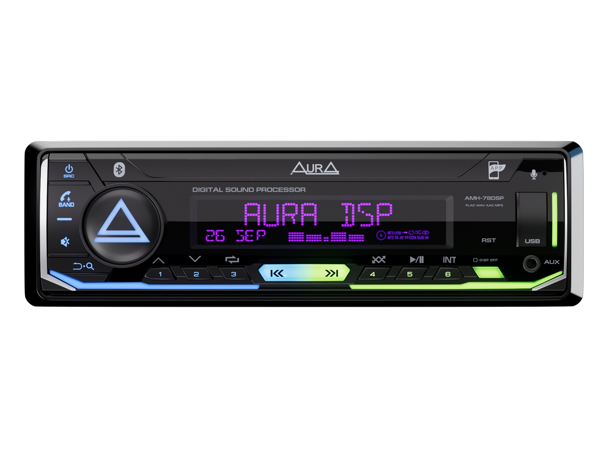 1-DIN USB/SD-ресиверы (без CD) AurA AMH-78DSP (2023) 