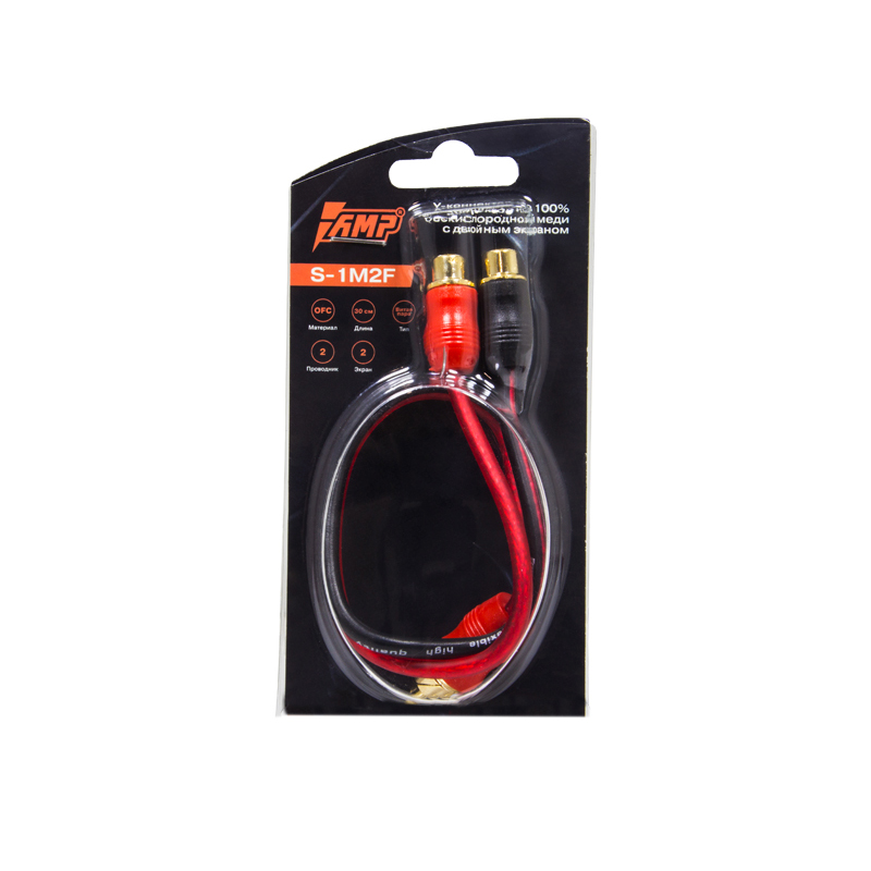 Кабели межблочные (RCA), AUX, HDMI, RCA разъёмы AMP S-1M2F 