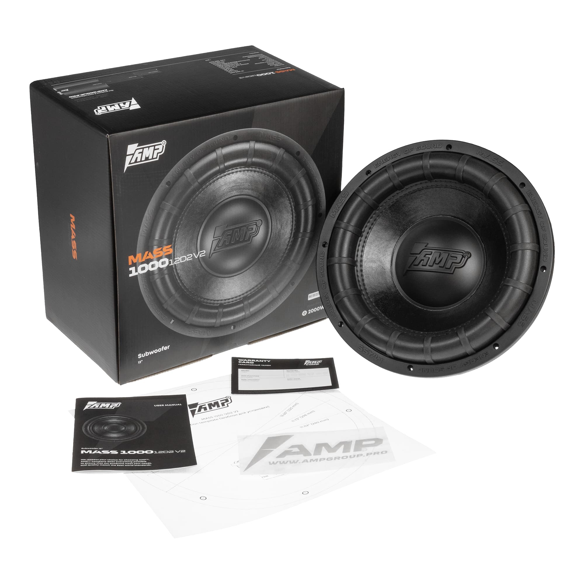 Сабвуферные динамики AMP MASS 1000 12D2 V2 