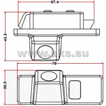 Штатные видеокамеры заднего вида для иномарок Camera Citroen Incar VDC-085 