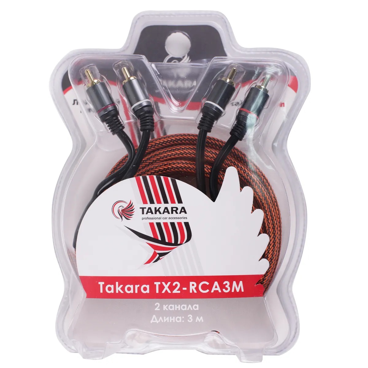 Кабели межблочные (RCA), AUX, HDMI, RCA разъёмы TAKARA TX2-RCA3M 