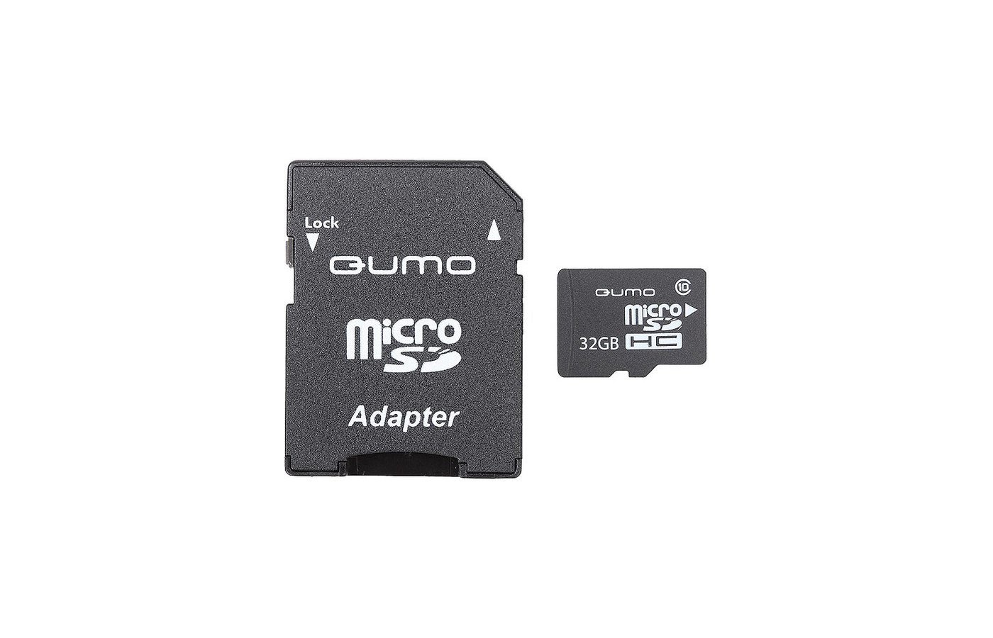 Карты памяти SD Qumo MicroSDHC 32Gb Class 10 (с адаптером SD)
