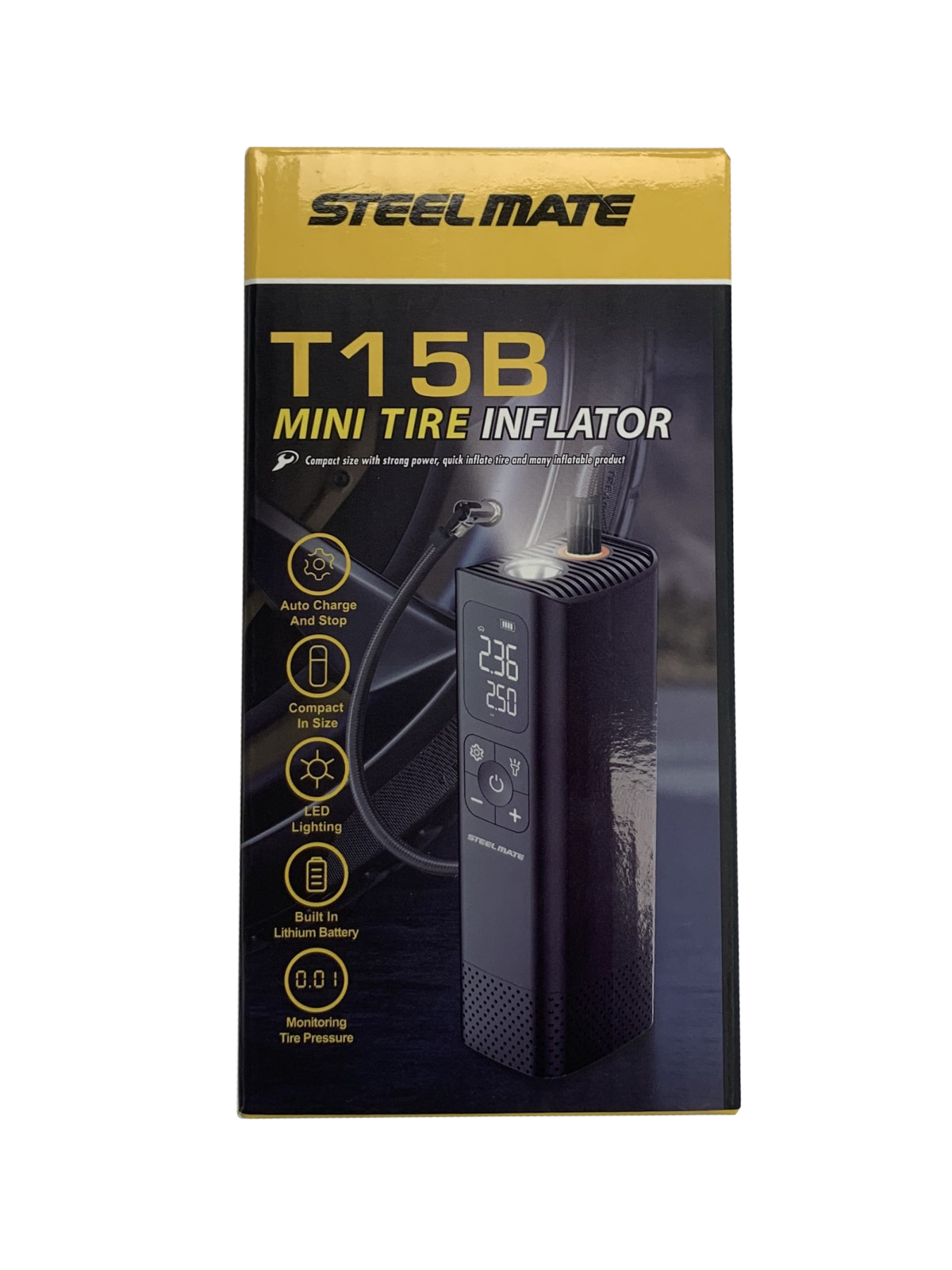 Автомобильные, велосипедные компрессоры.Помпы, насосы. Манометры STEEL MATE T15B