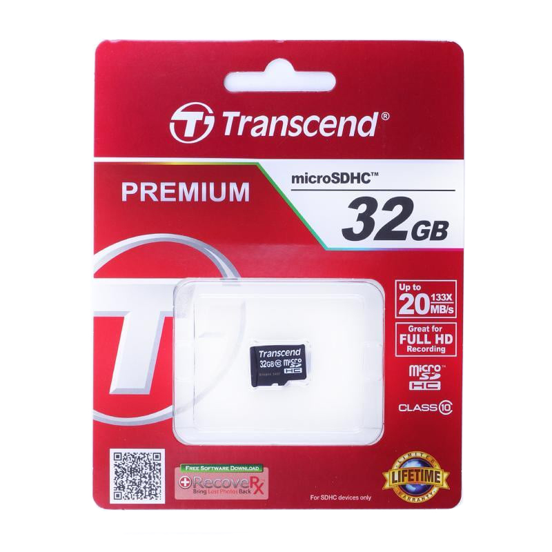Карты памяти SD Transcend MicroSD 32Gb (Без адаптера SD) TS32GUSDHC10