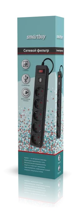 Сетевые фильтры, Удлинители Сетевой фильтр Smartbuy