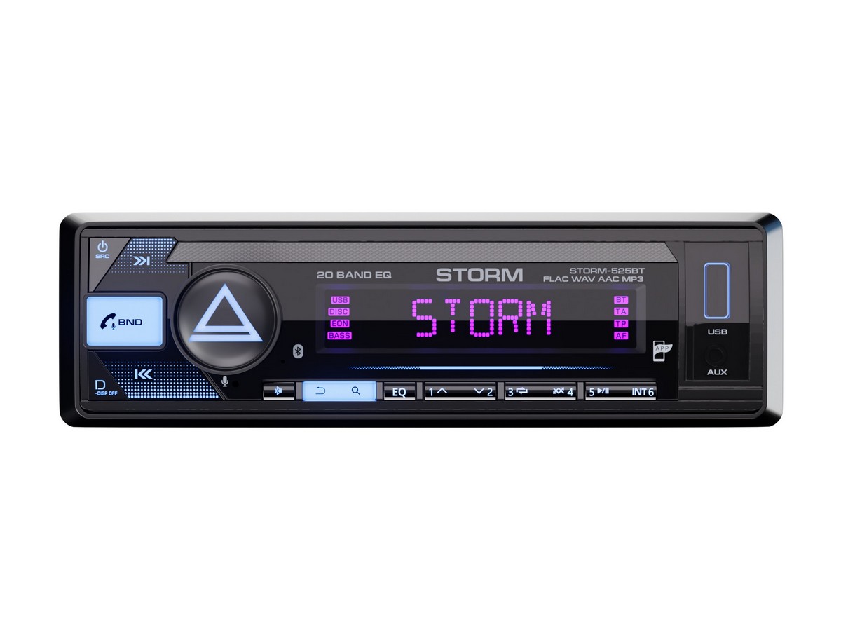 1-DIN USB/SD-ресиверы (без CD) AurA STORM-525BT 