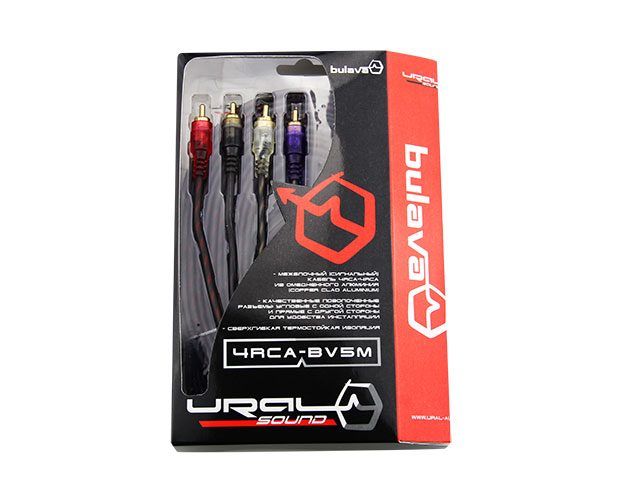 Кабели межблочные (RCA), AUX, HDMI, RCA разъёмы Ural 4RCA-BV5M 