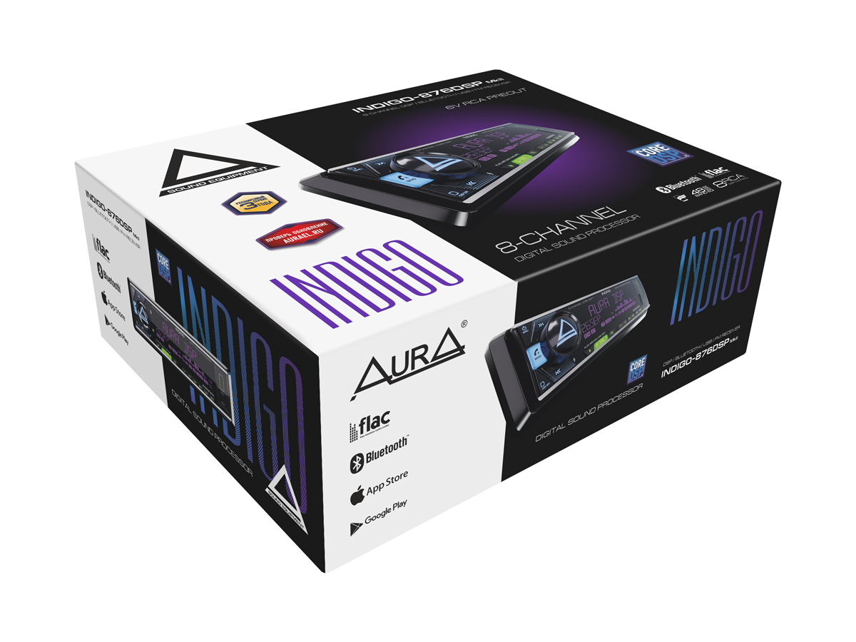 1-DIN USB/SD-ресиверы (без CD) AurA INDIGO-876DSP MkII 