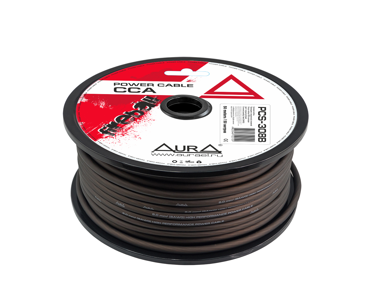 Кабели силовые, разъемы. Крепеж для кабеля. AurA PCS-308B 