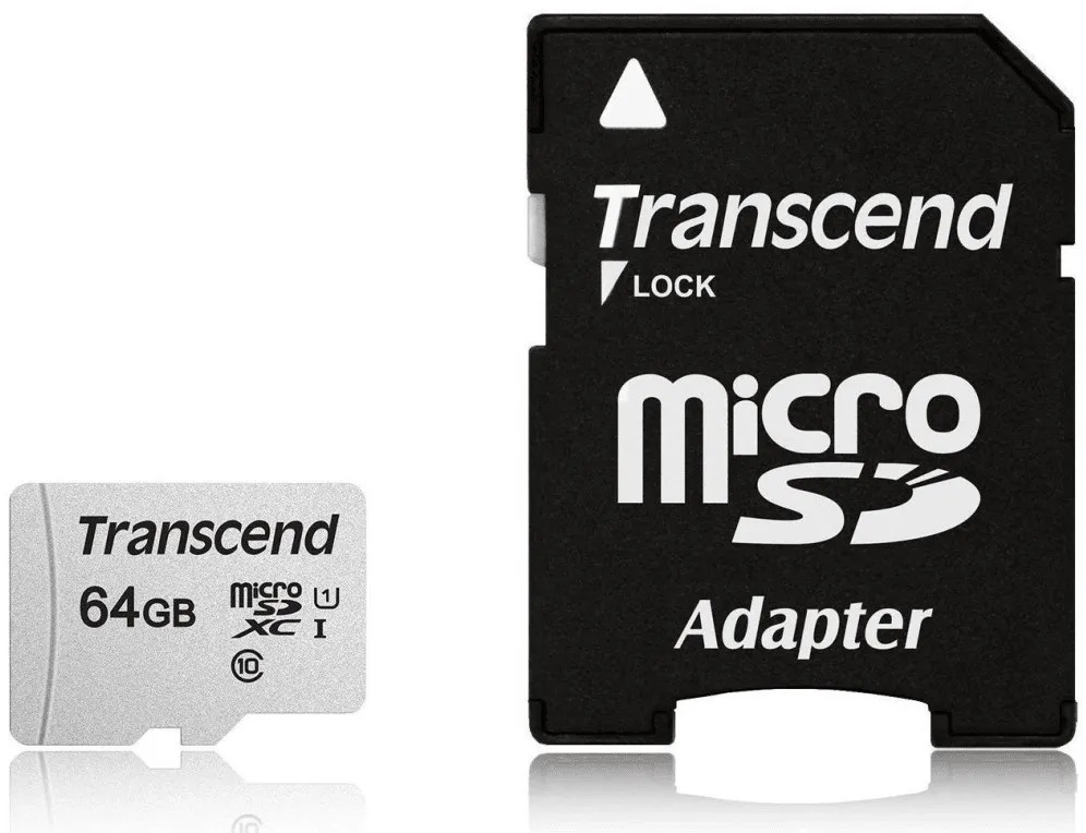 Карты памяти SD Transcend MicroSD 64Gb (SD adapter )