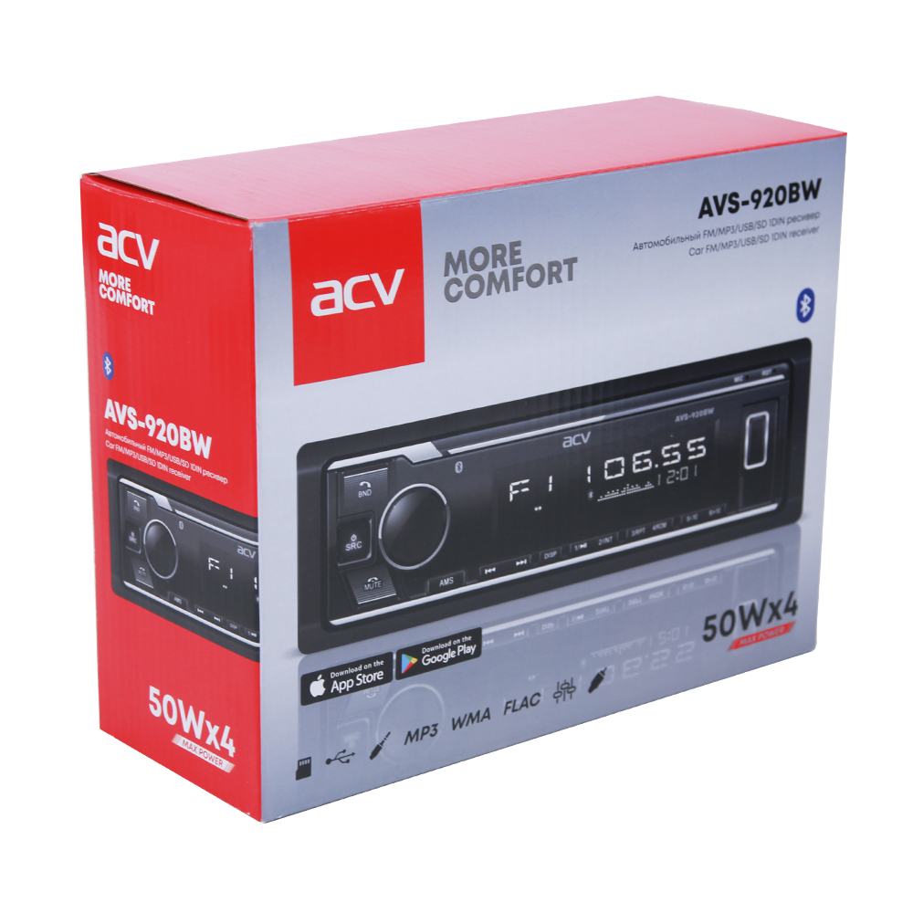 1-DIN USB/SD-ресиверы (без CD) ACV AVS-920BW 
