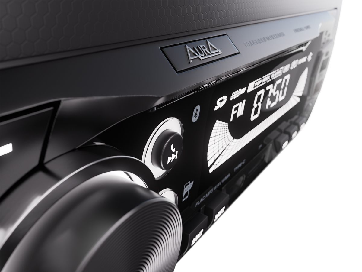 1-DIN USB/SD-ресиверы (без CD) AurA FIREBALL-104BT 