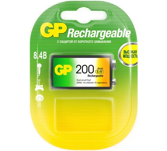 Аккумуляторы. Зарядные устройства Аккумулятор (Крона) 20R8H GP