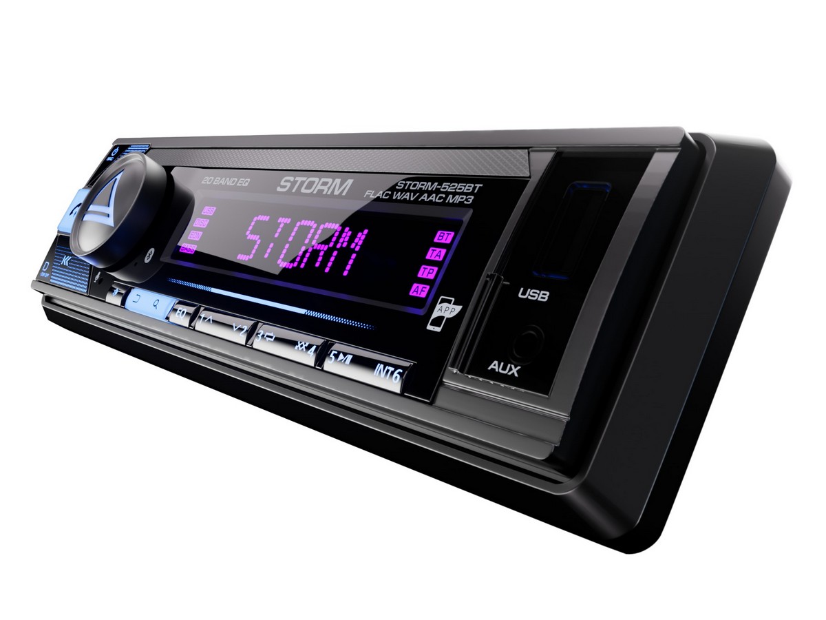 1-DIN USB/SD-ресиверы (без CD) AurA STORM-525BT 