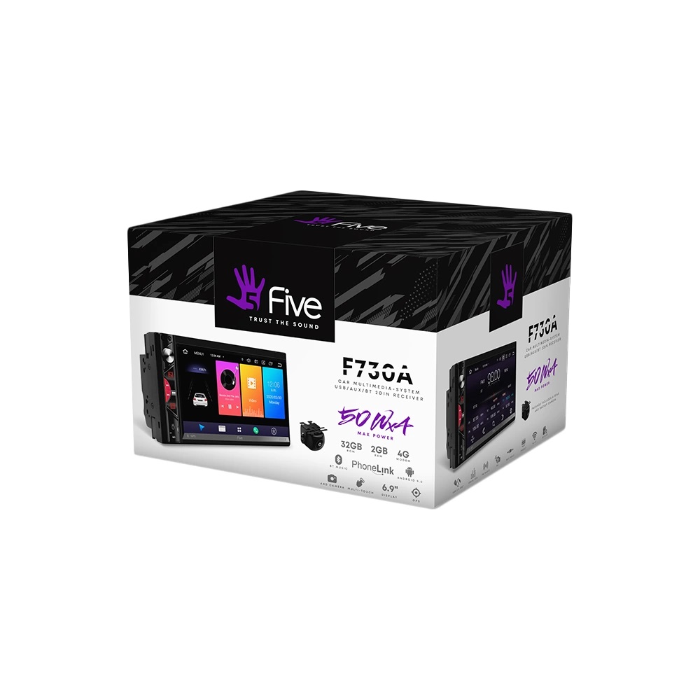 2-DIN ресиверы с навигацией FIVE F730A+AHD камера 