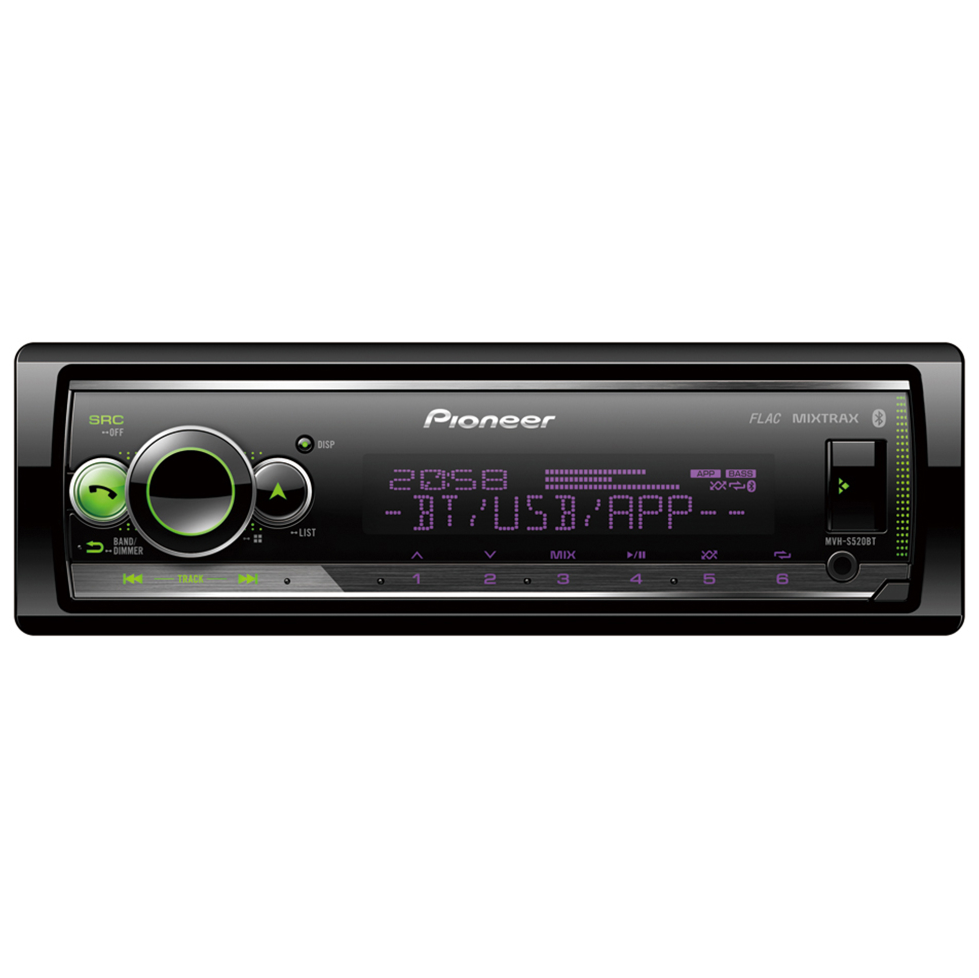 1-DIN USB/SD-ресиверы (без CD) Pioneer MVH-S520BT 