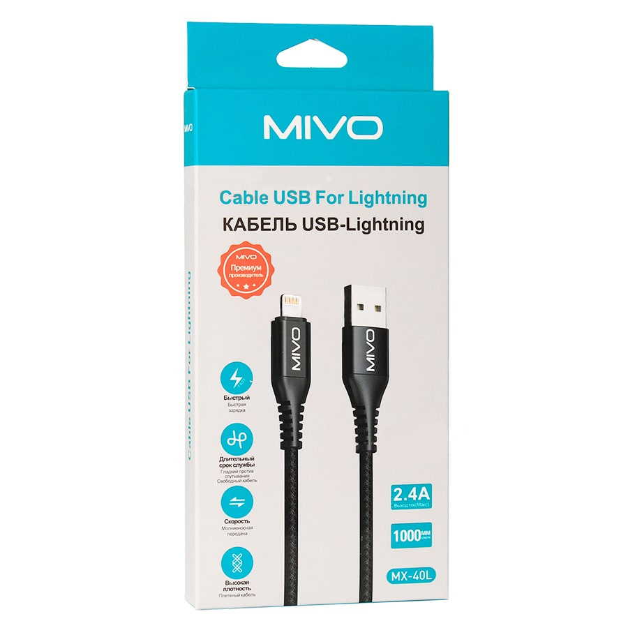 Зарядные устройства для смартфонов, Кабели Mivo MX-40L 