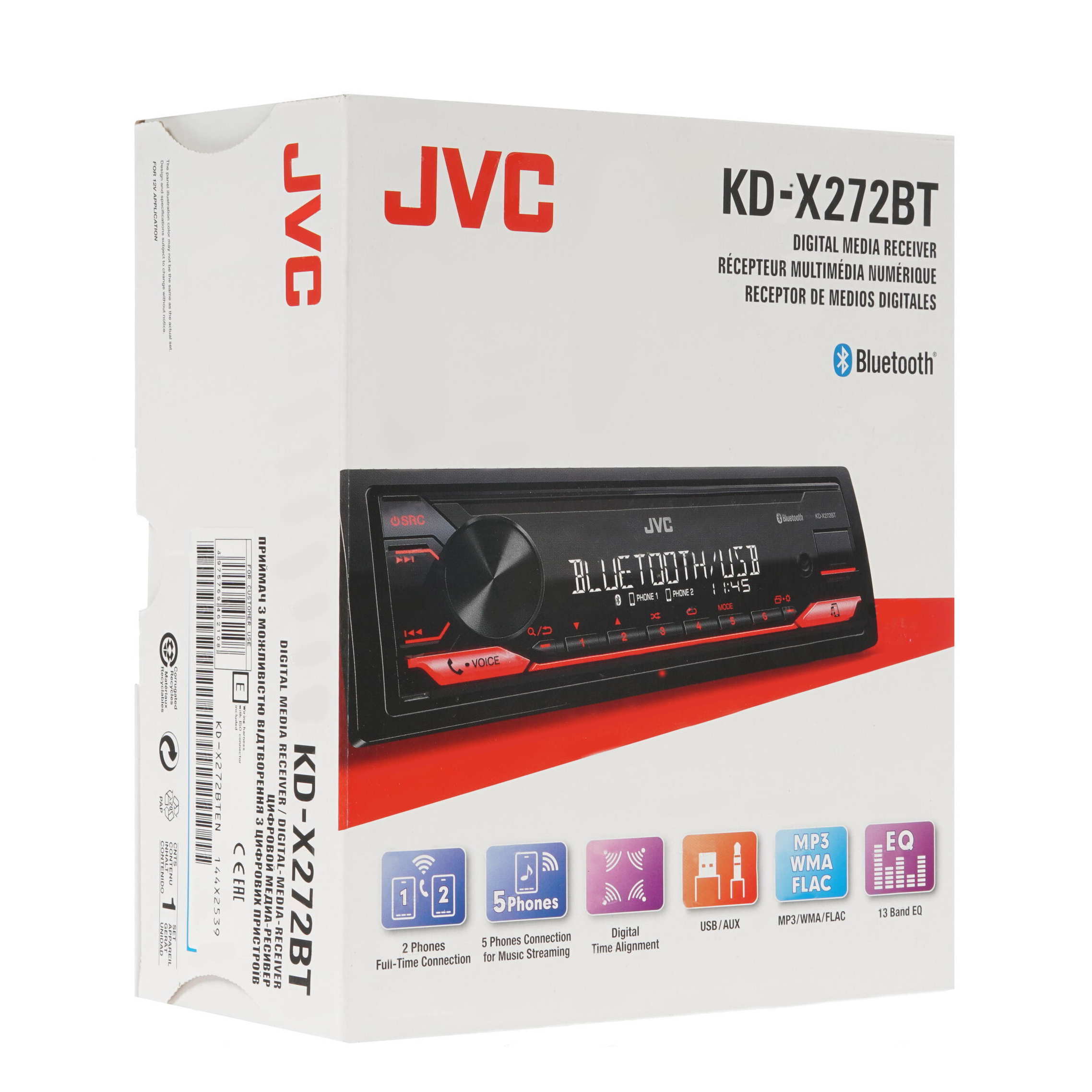 1-DIN USB/SD-ресиверы (без CD) JVC KD-X272BT 