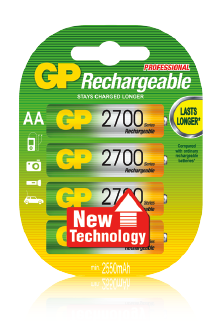 Аккумуляторы. Зарядные устройства Аккумулятор АА R6 GP 2700mAh