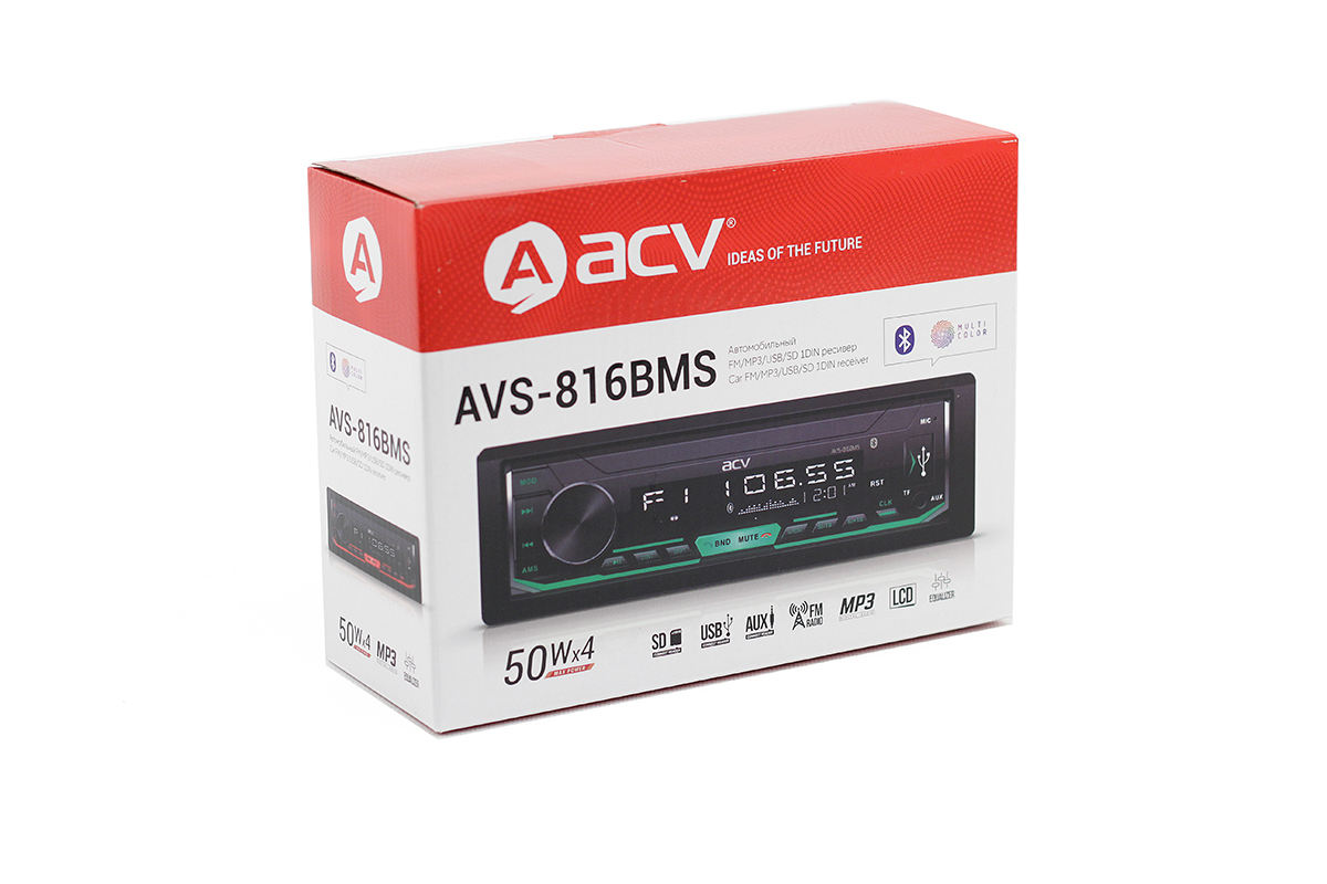 1-DIN USB/SD-ресиверы (без CD) ACV AVS-816BM 